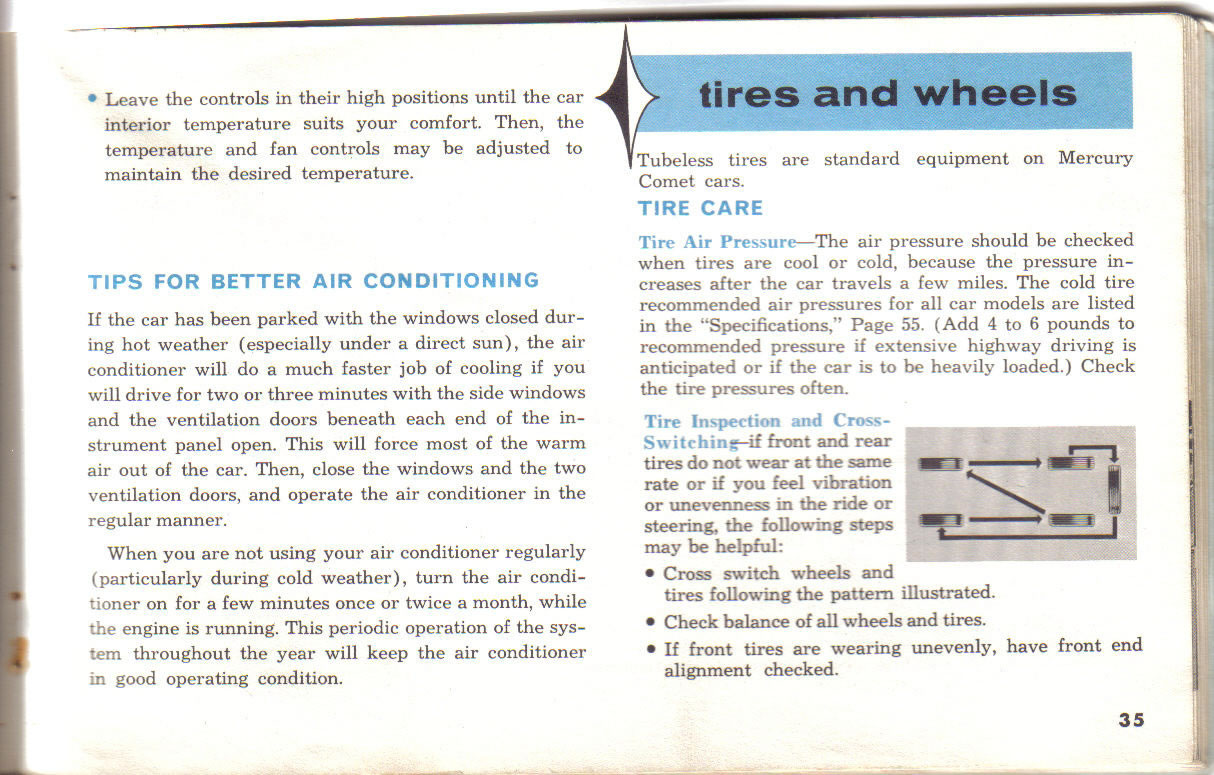 1963 Mercury Comet Owners Manual Page 5